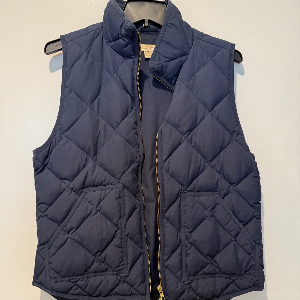 J Crew Navy Vest Size Medium